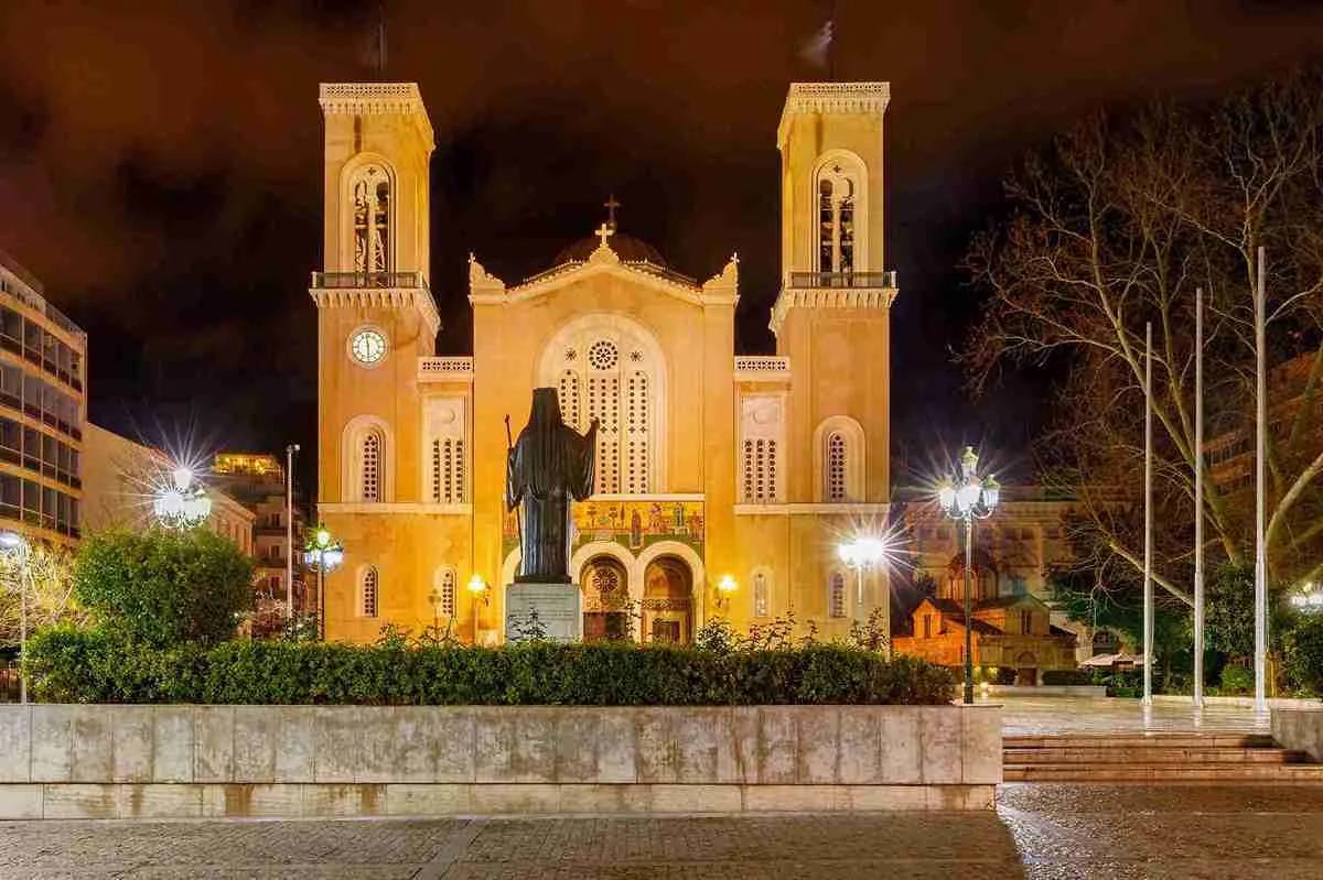 Catedral Anunciacion Atenas Noche Free Tour